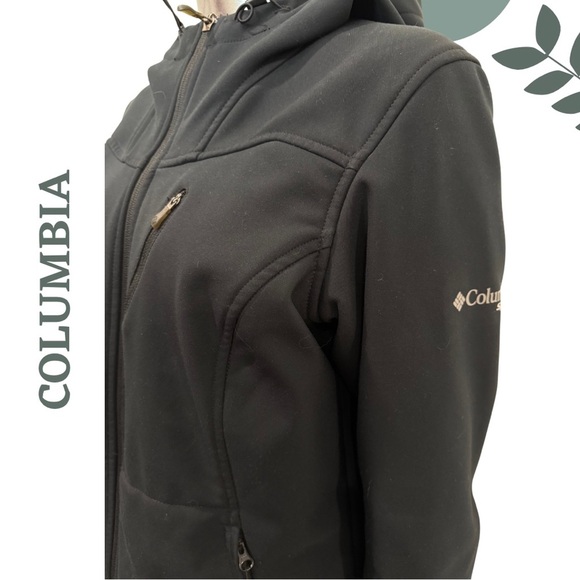 Columbia Women’s Black Softshell Hooded Jacket – Size Medium - Picture 4 of 5